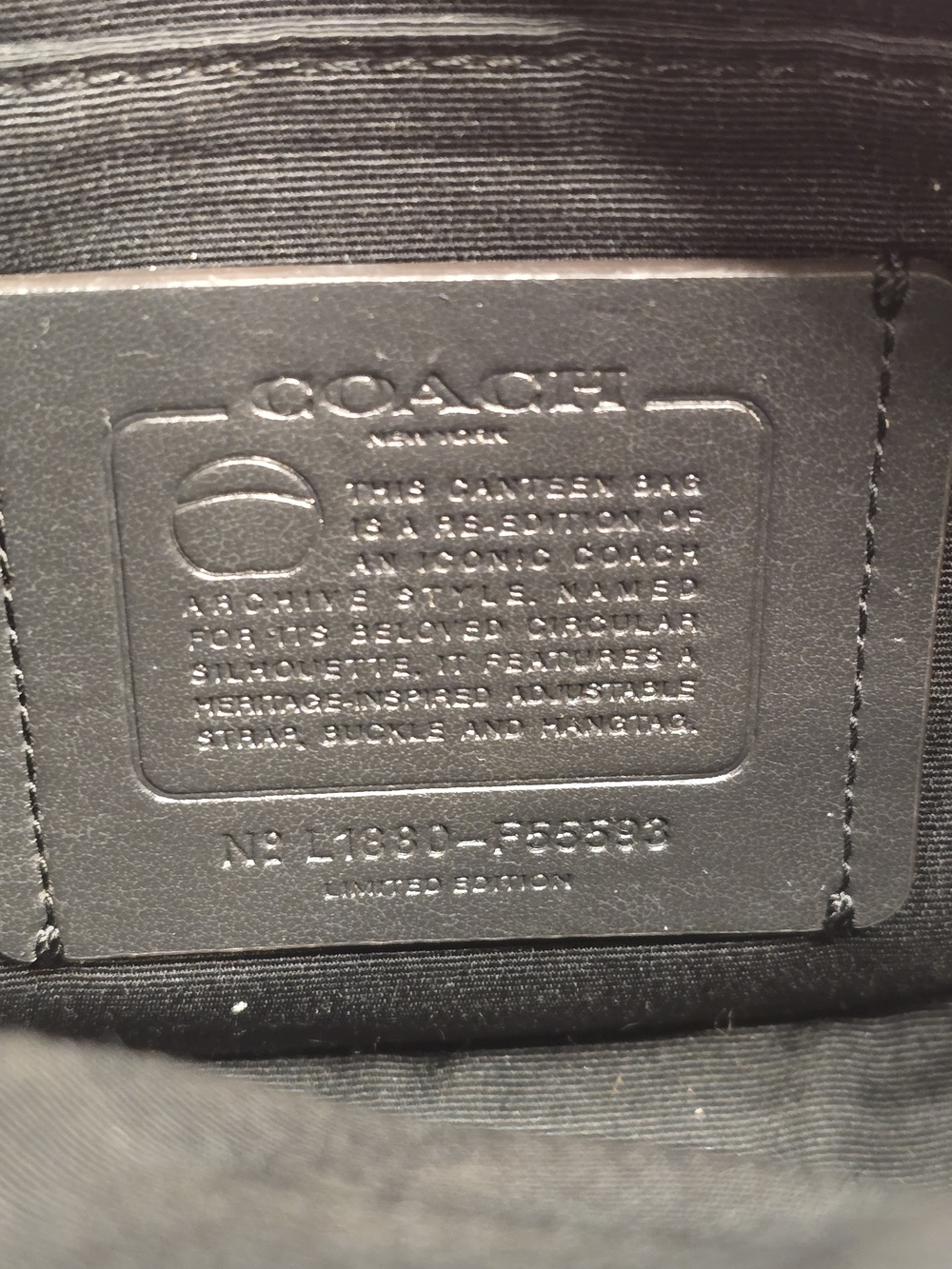 Coach Canteen Metallic Leather Crossbody Bag - Picture 8 of 8